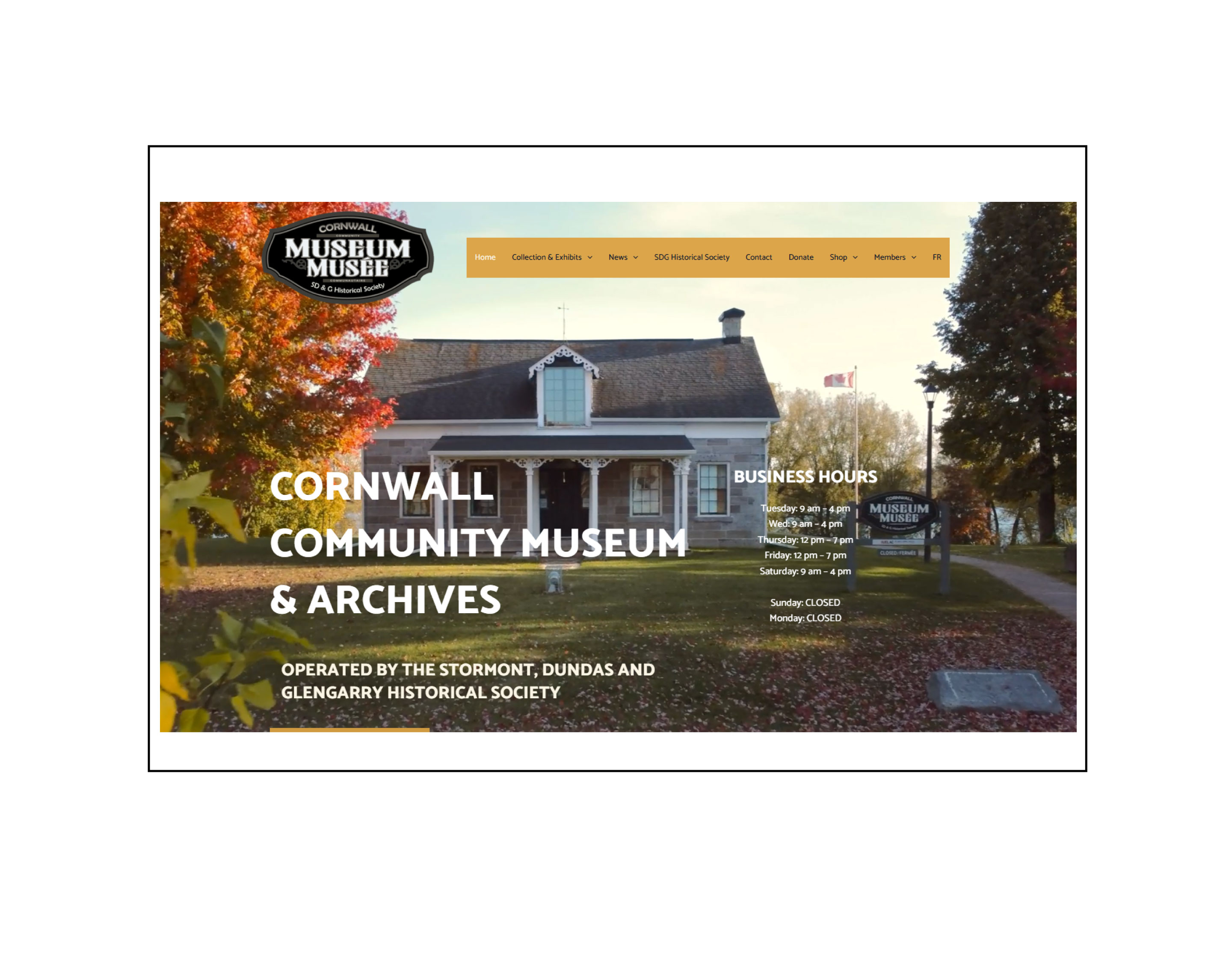 Cornwall Community Museum, SDG Historical Society, Cornwall, Ontario, Brent Whitford