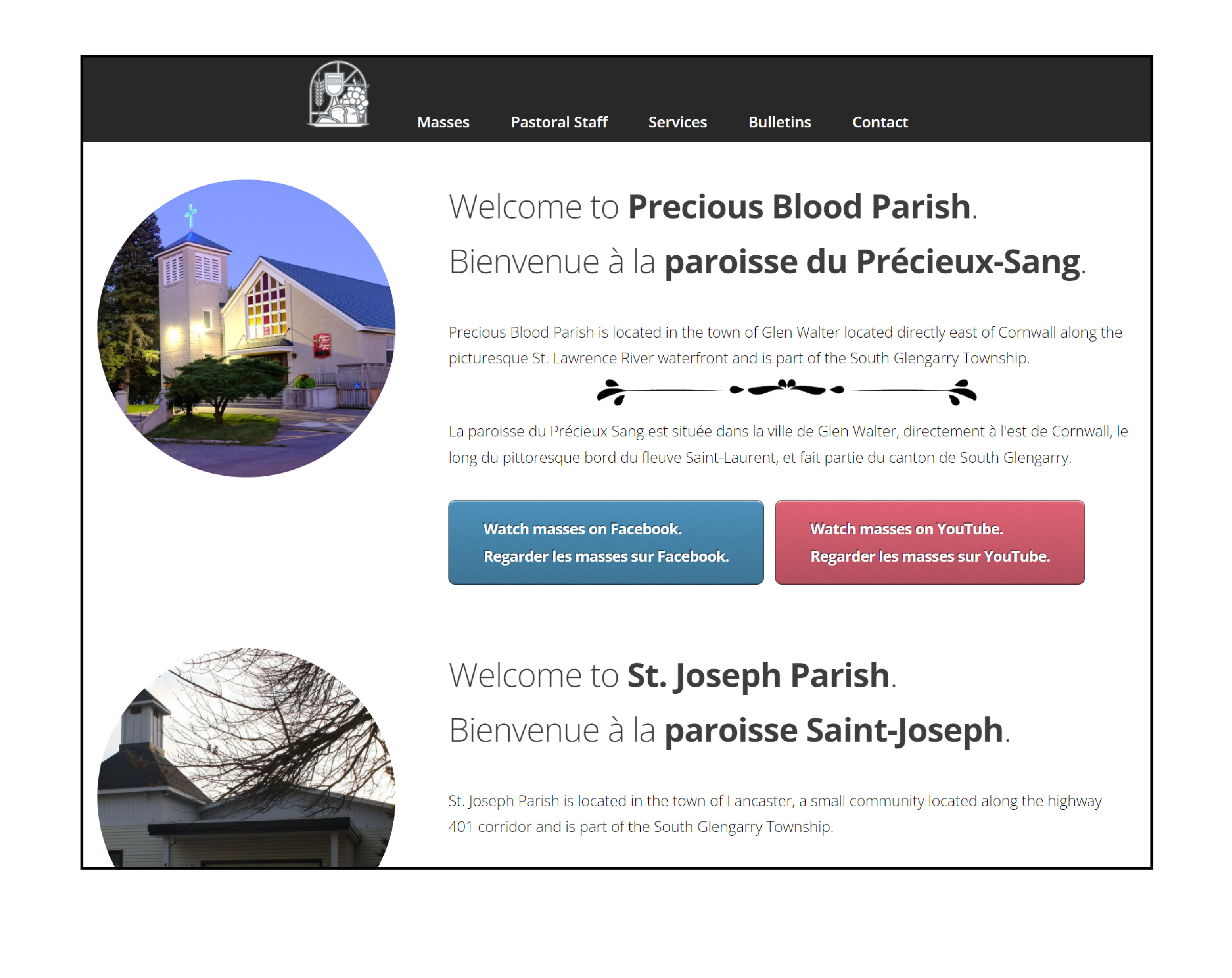 Precious Blood Parish, St. Joseph Parish, St. Margaret of Scotland, Ontario